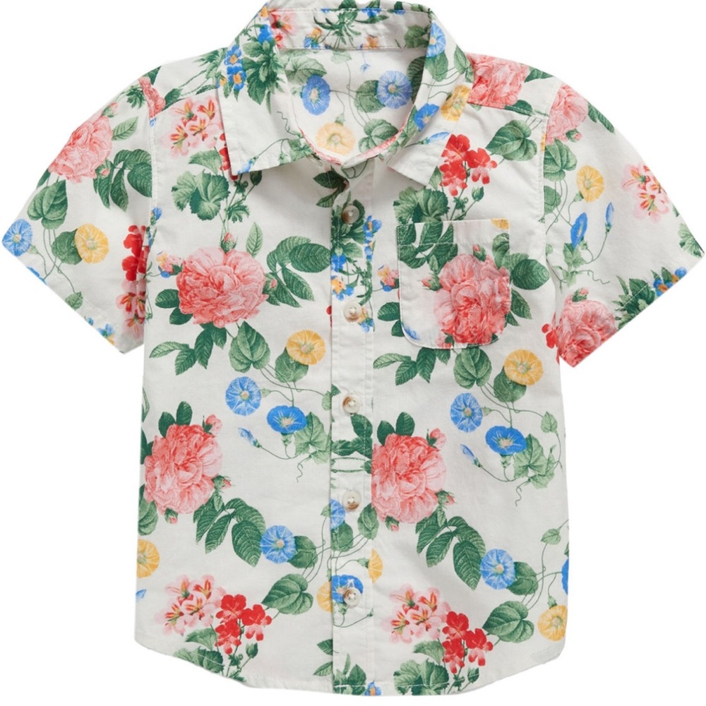 Old Navy Toddler Popplin Button Down Shirt, 2T